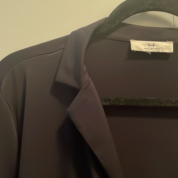 Black collared wrap dress - Picture 2 of 4